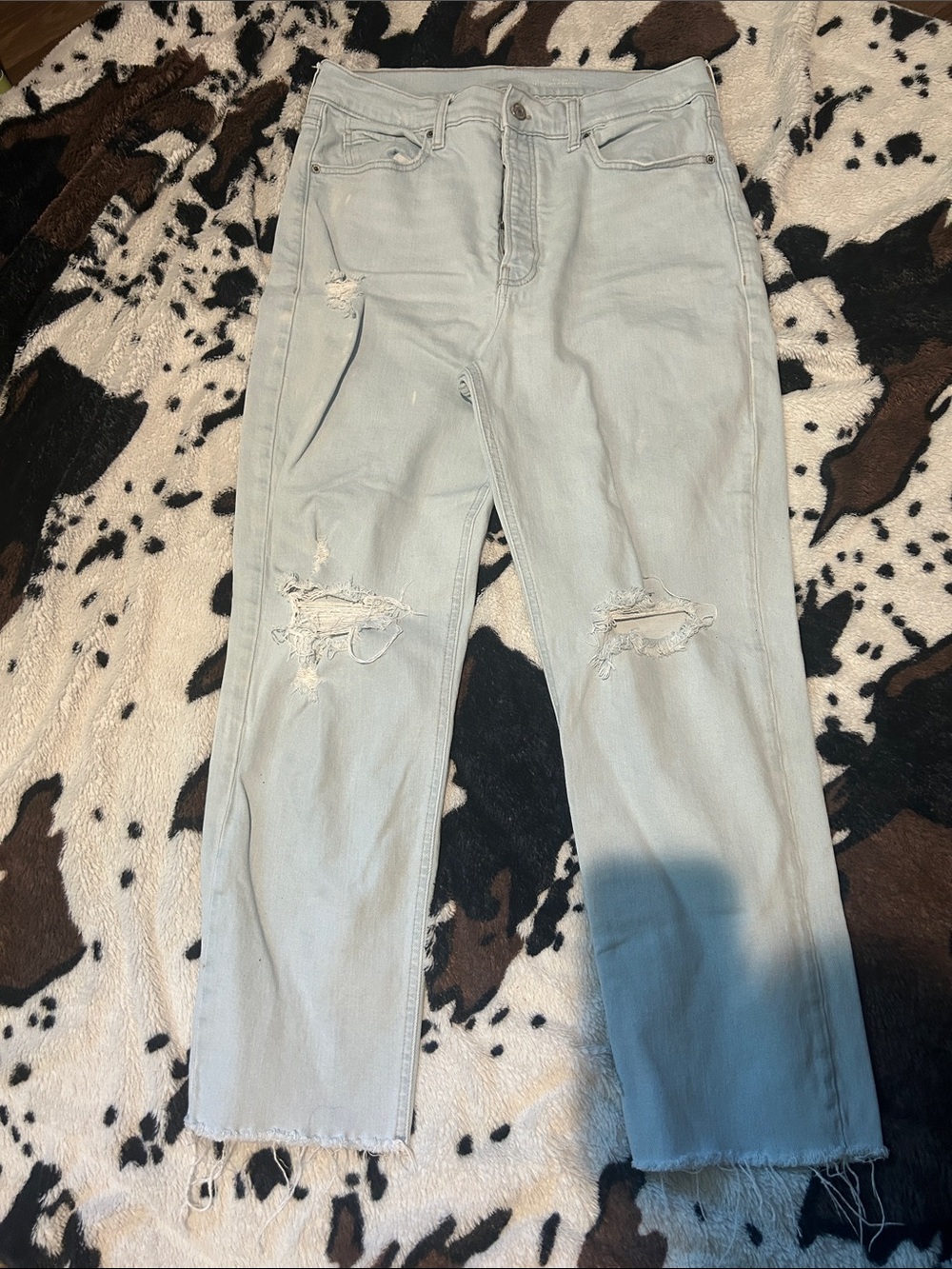 Old Navy Light Blue High-Rise Slim Straight Jeans